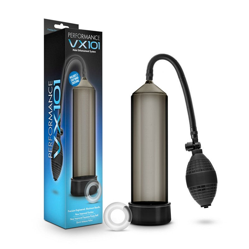 BOMBA DE VACÍO CON ANILLO ERECTOR VX101 NEGRO