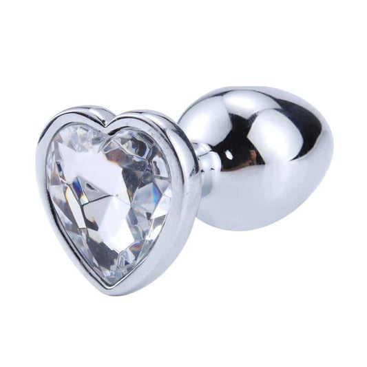 PLUG ANAL JOYITA DE CORAZÓN BLANCO TALLA M