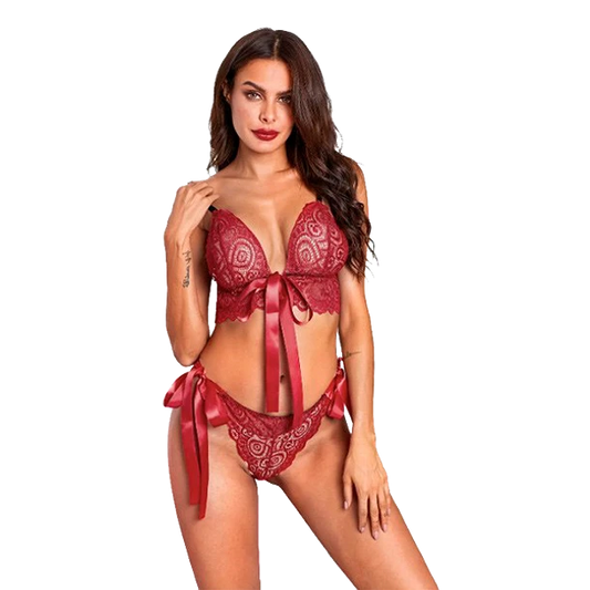 CONJUNTO ERÓTICO GALA ROJO