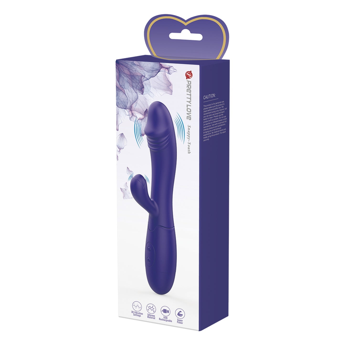 VIBRADOR DUAL RECARGABLE SNAPPY YOUTH PRETTY LOVE