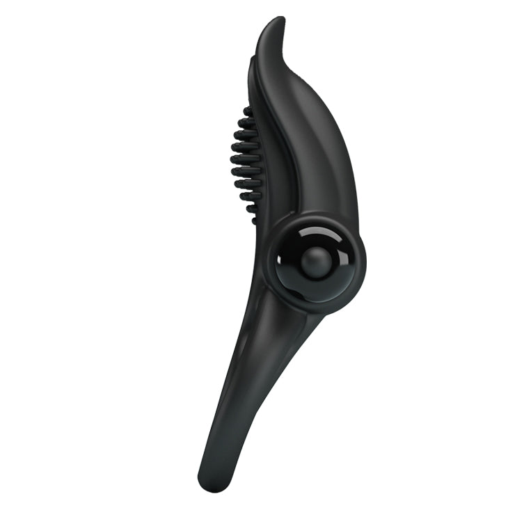 ANILLO VIBRADOR DOBLE LENGUA NEGRO