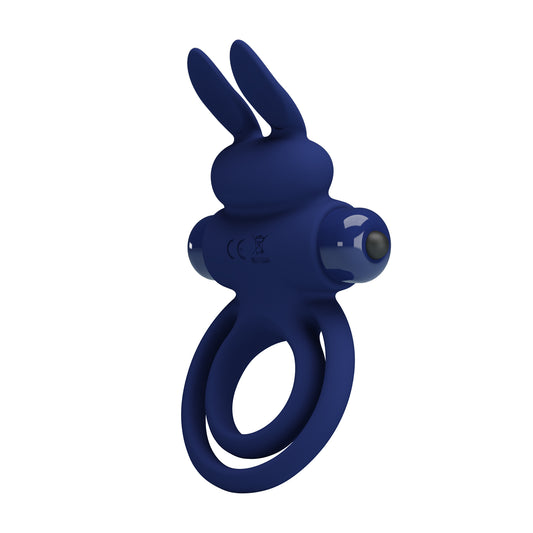 ANILLO VIBRADOR CON DOBLE FIJACIÓN DE CONEJO AZUL