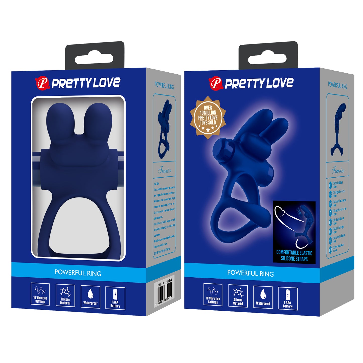 ANILLO VIBRADOR TRIPLE ESTIMULACIÓN PRETTY LOVE