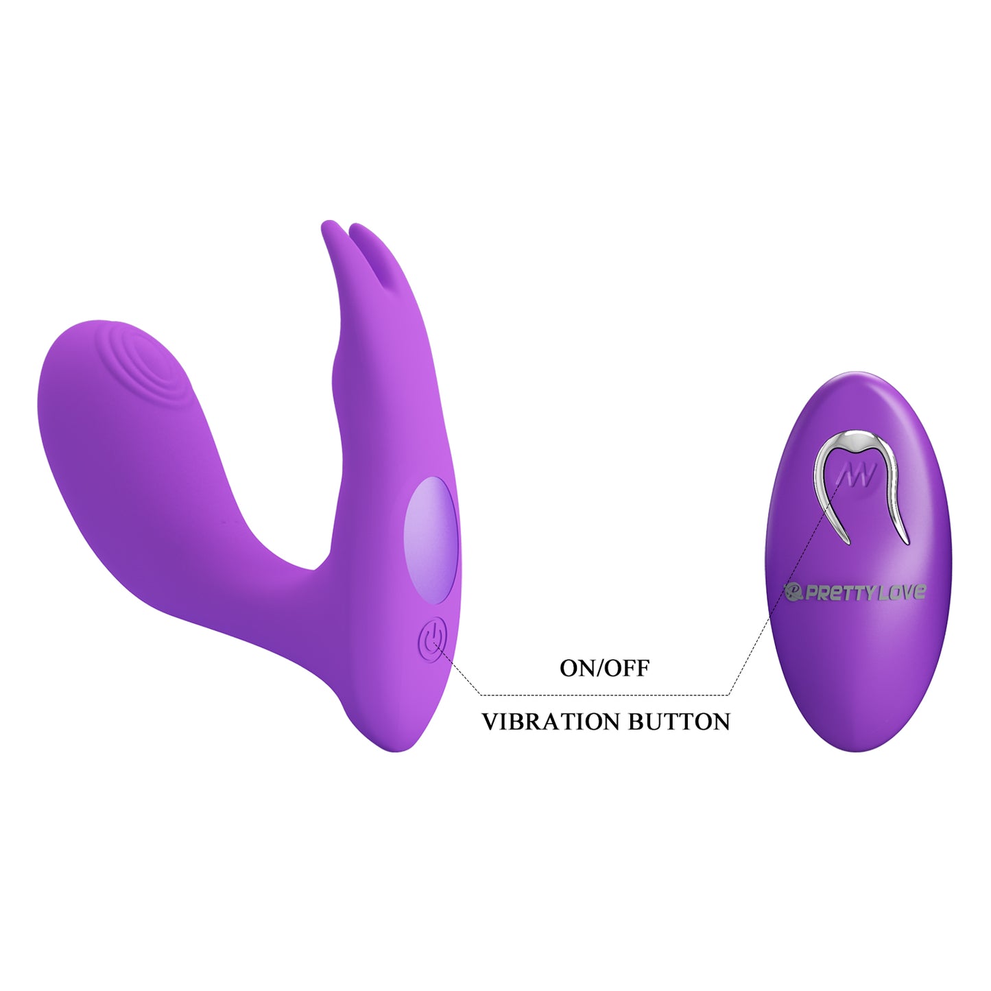 VIBRADOR DUAL CON CONTROL REMOTO IDABELLE