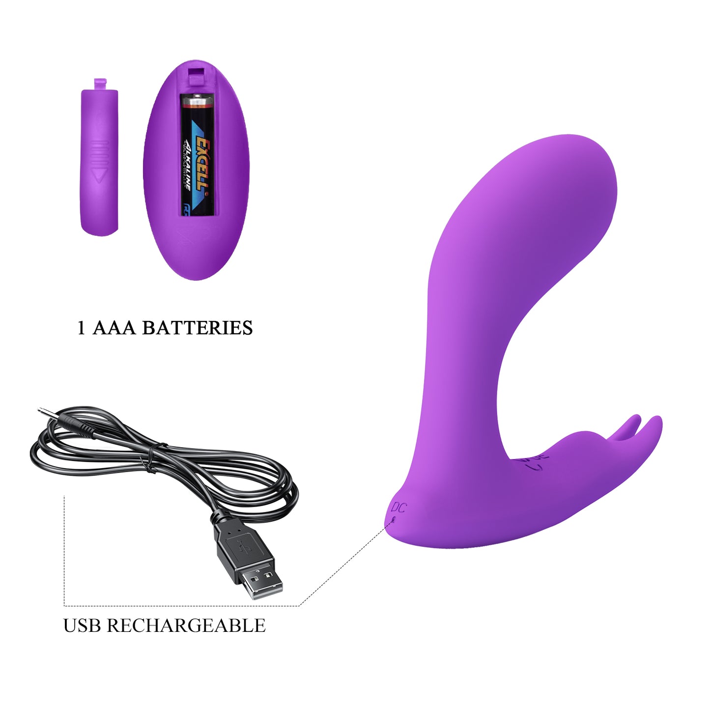 VIBRADOR DUAL CON CONTROL REMOTO IDABELLE