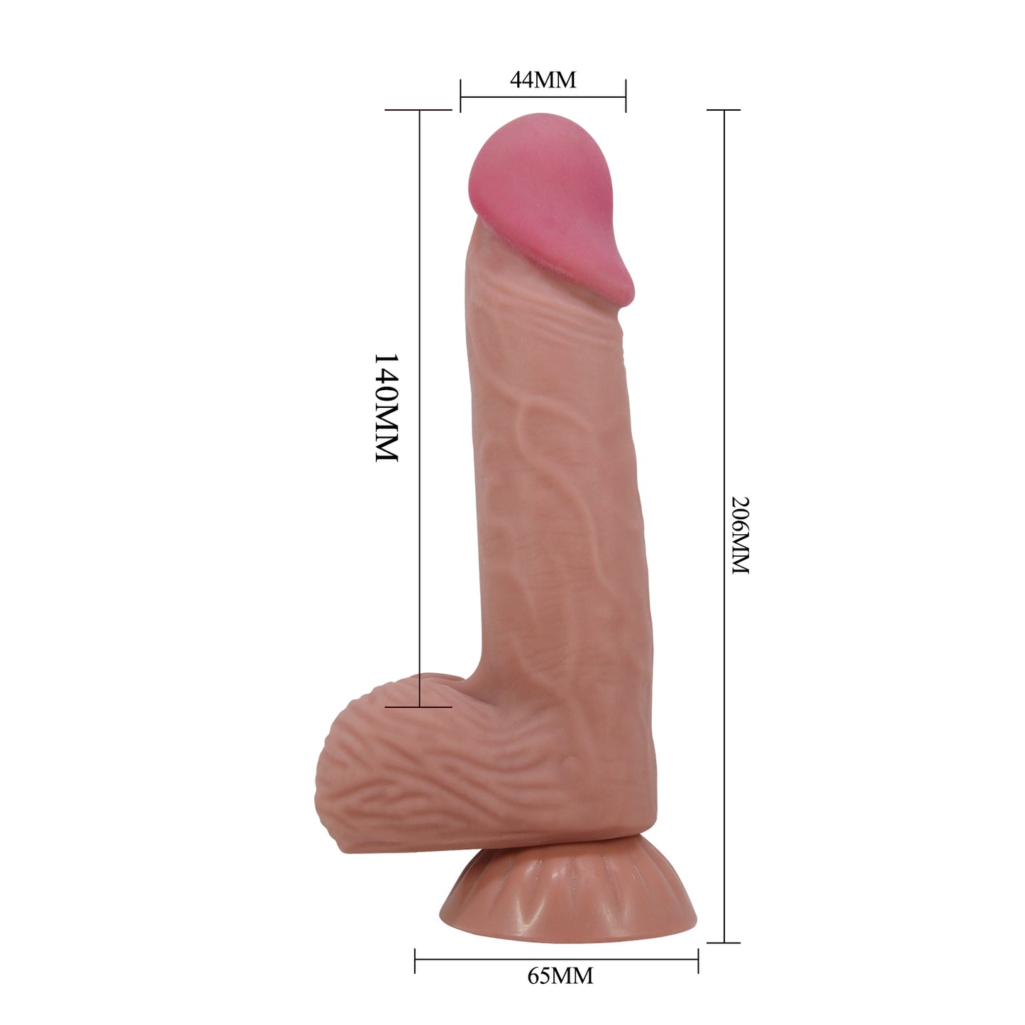 DILDO REALISTA DOBLE DENSIDAD LISLE 8.1"