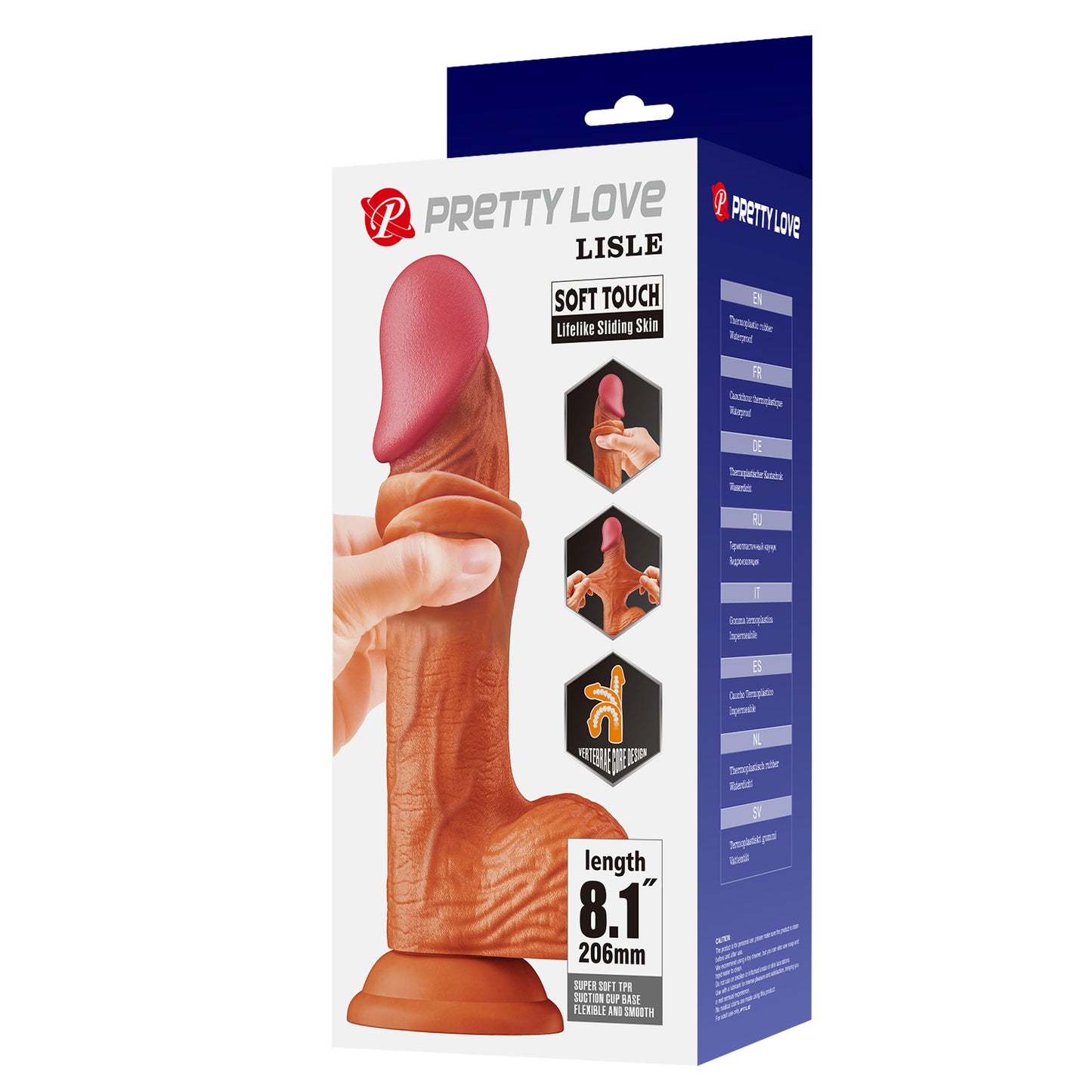DILDO REALISTA DOBLE DENSIDAD LISLE 8.1"
