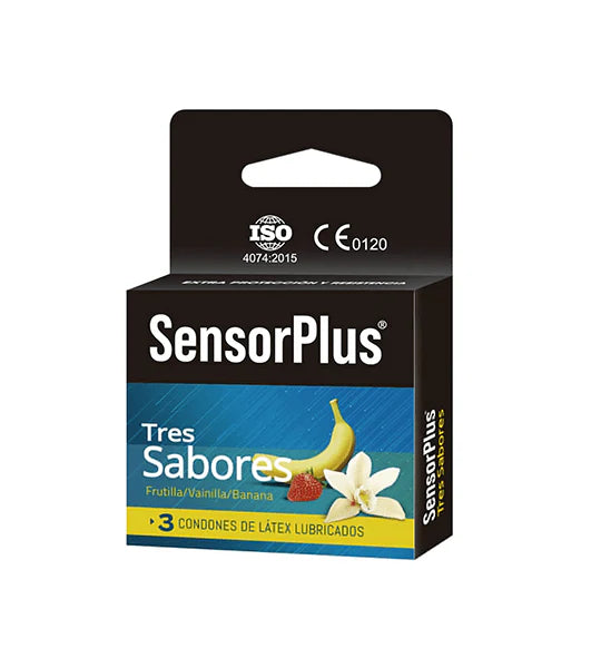 PRESERVATIVOS SENSOR PLUS 3 SABORES