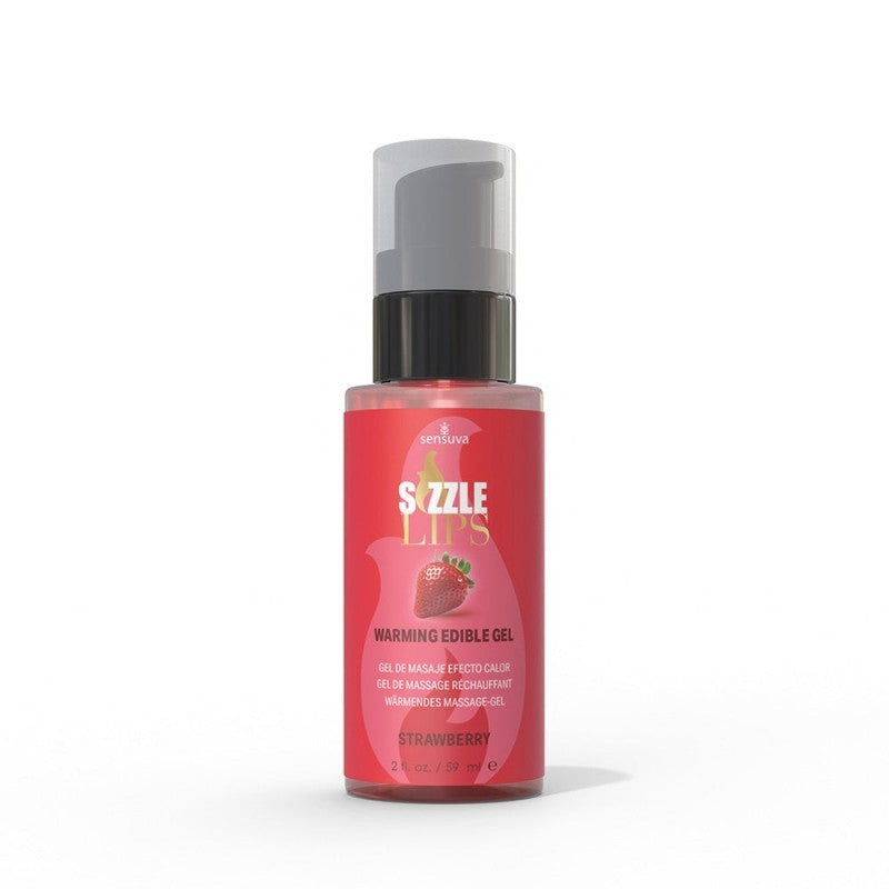 GEL COMESTIBLE FRUTILLA EFECTO CALOR 59 ML. SIZZLE LIPS