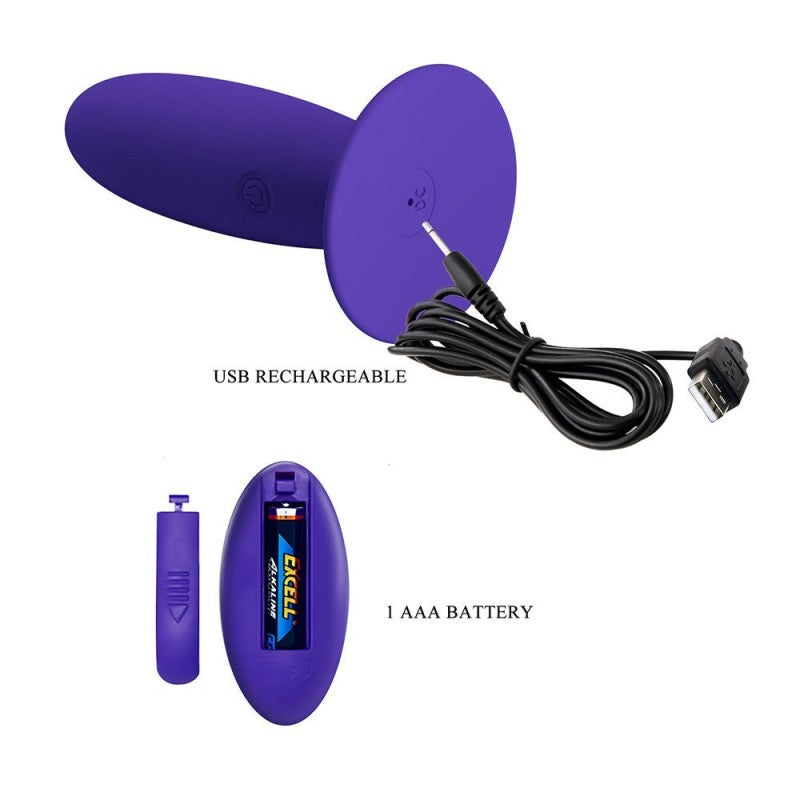 PLUG ANAL CON CONTROL REMOTO Y VENTOSA