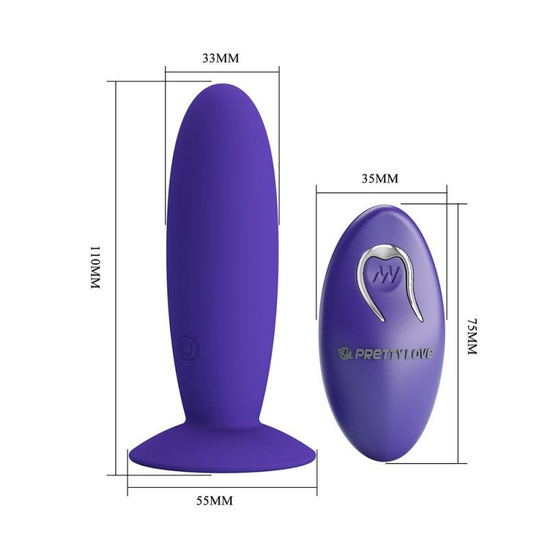 PLUG ANAL CON CONTROL REMOTO Y VENTOSA