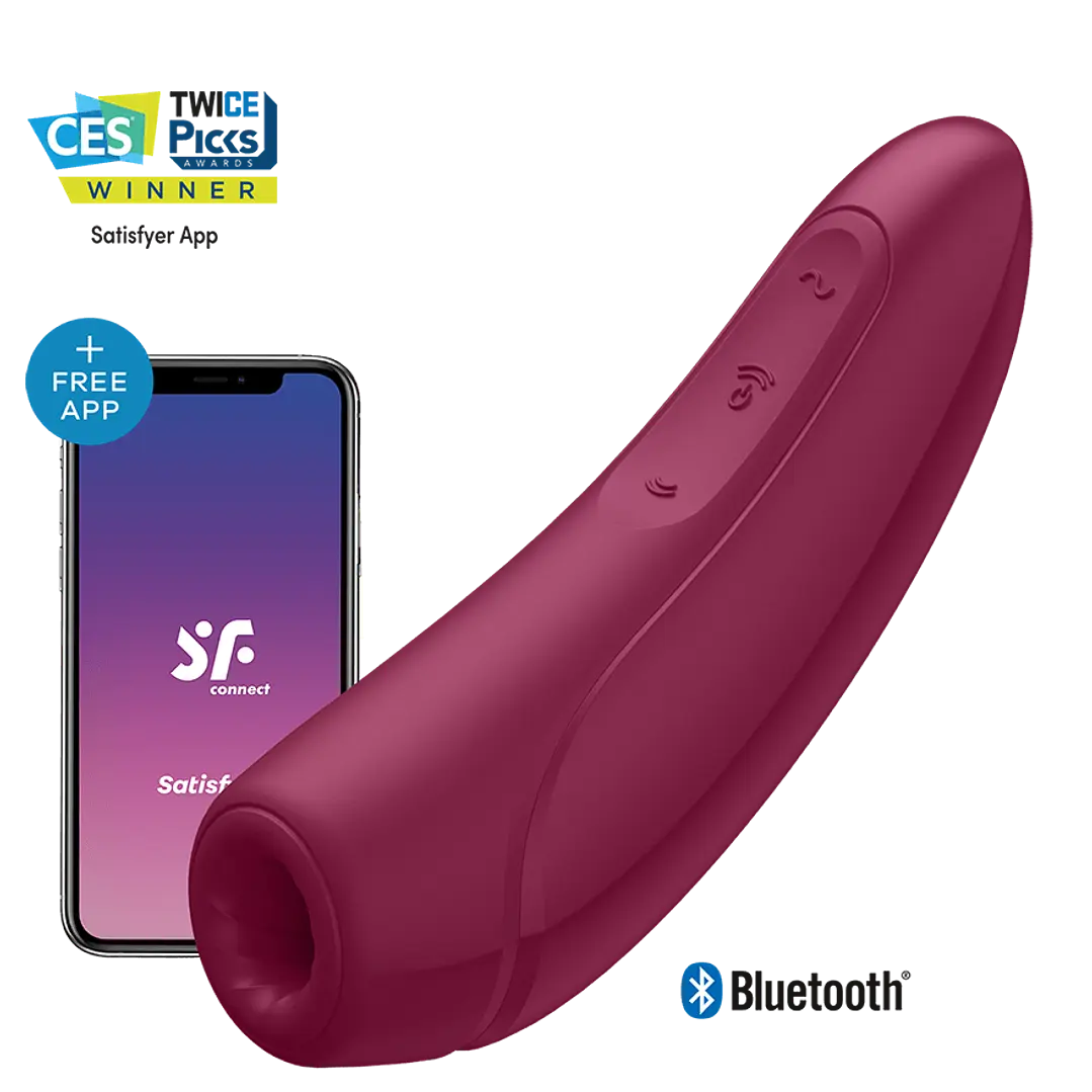 PULSADOR DE CLITORIS CON APP SATISFYER CURVY +1