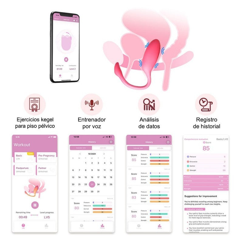 VIBRADOR DUAL CON APP FLAMINGO FUSCIA
