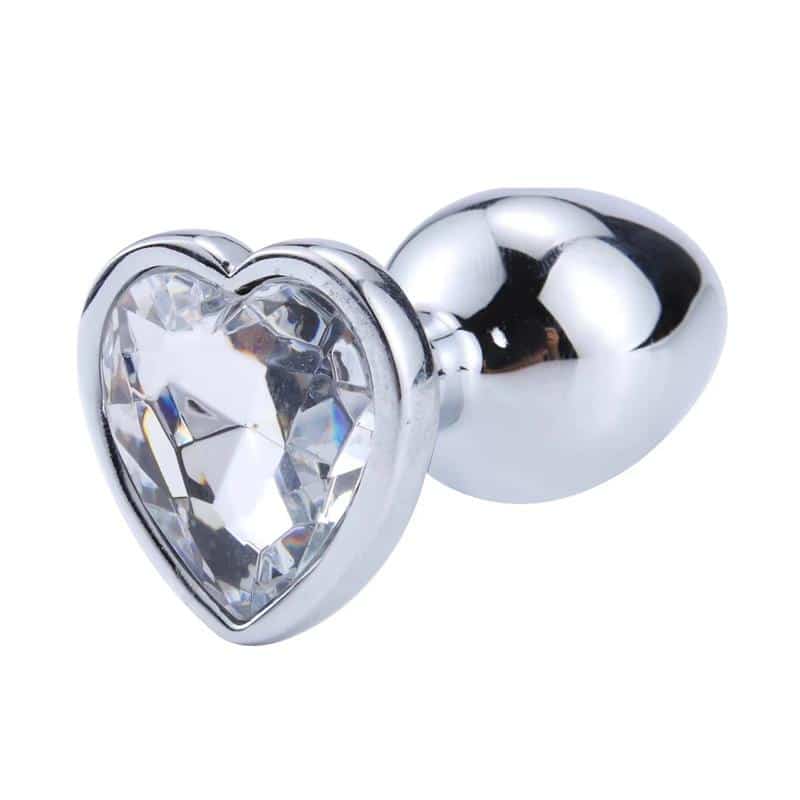PLUG ANAL JOYITA DE CORAZÓN BLANCO TALLA M