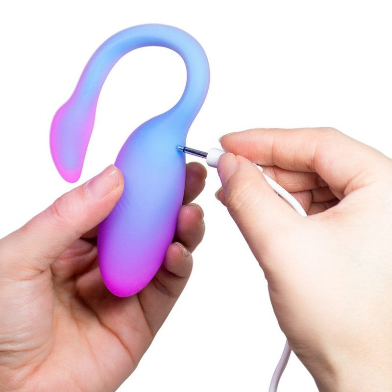 VIBRADOR DUAL CON APP FLAMINGO PÚRPURA