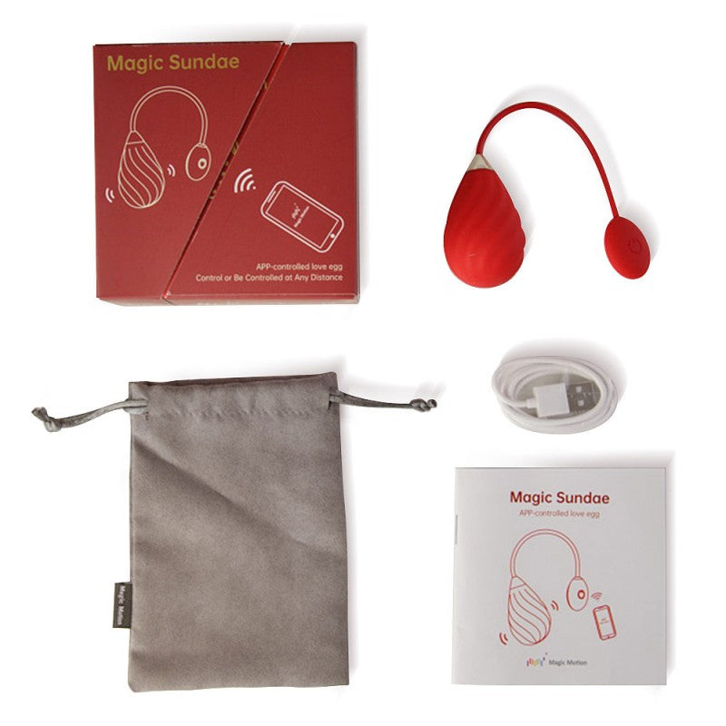 HUEVITO VIBRADOR CON APP MAGIC SUNDAE ROJO