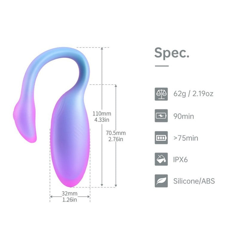 VIBRADOR DUAL CON APP FLAMINGO PÚRPURA