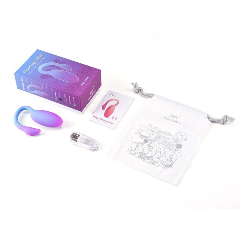 VIBRADOR DUAL CON APP FLAMINGO PÚRPURA