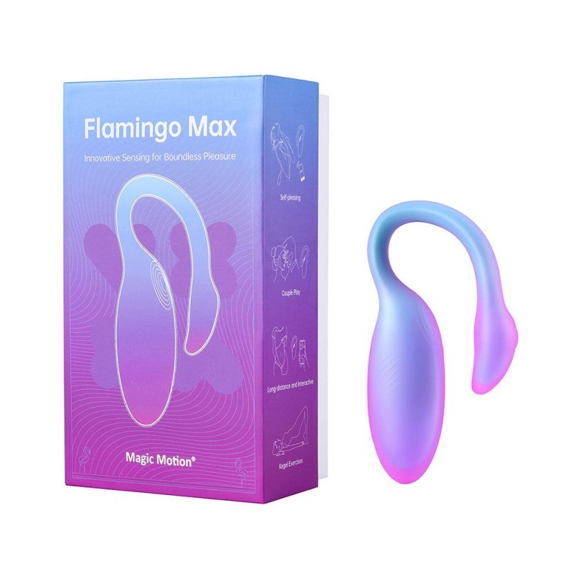 VIBRADOR DUAL CON APP FLAMINGO PÚRPURA