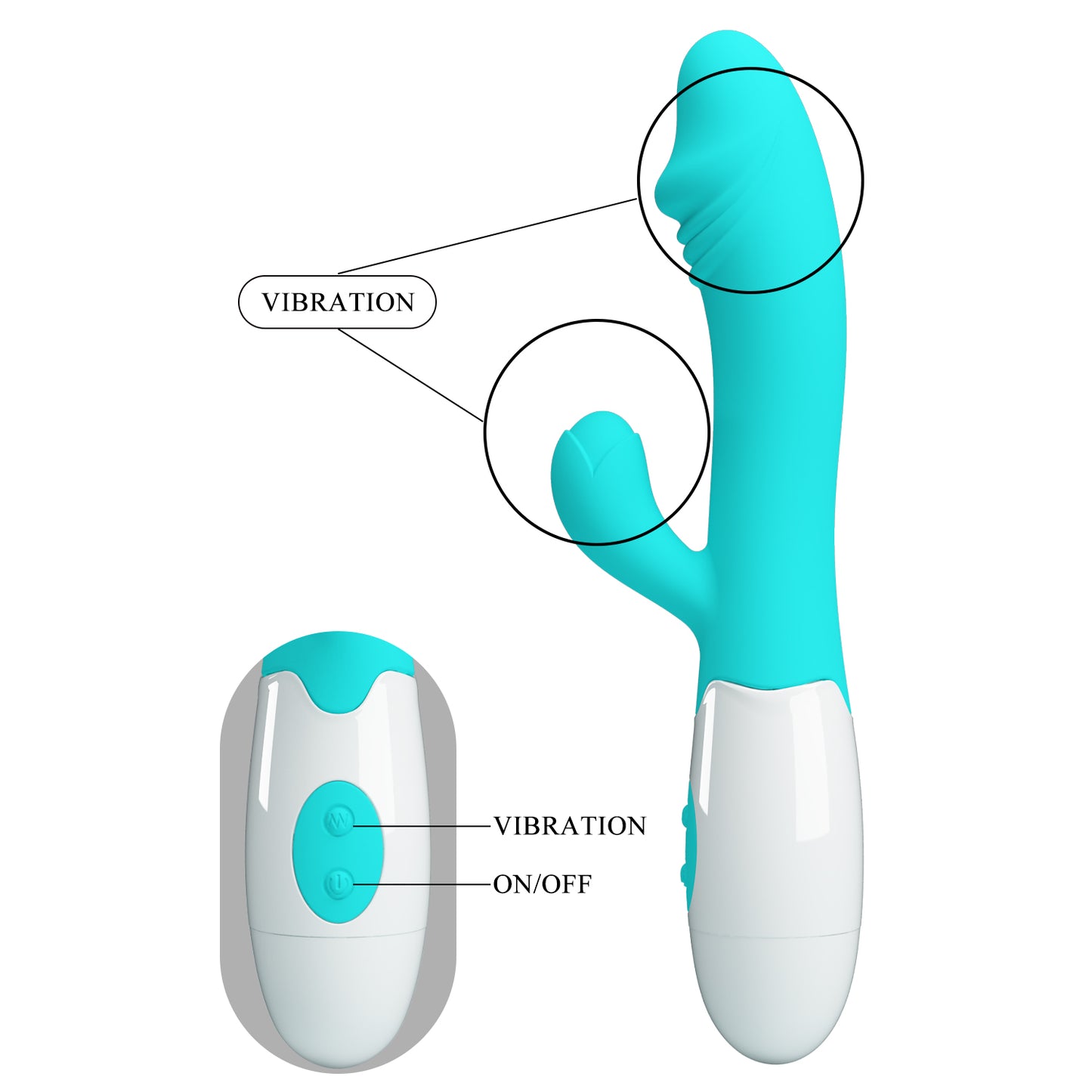 VIBRADOR DUAL SNAPPY CALIPSO PRETTY LOVE
