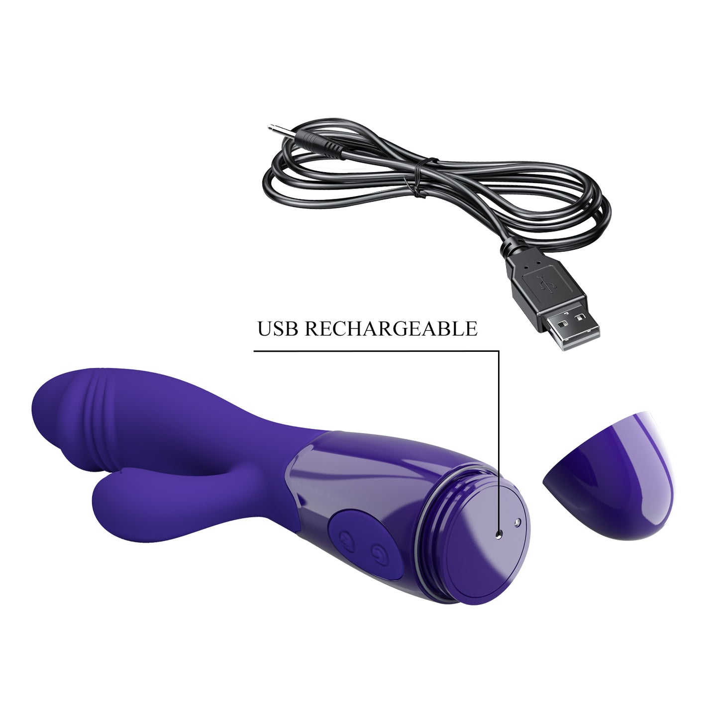 VIBRADOR DUAL RECARGABLE SNAPPY YOUTH PRETTY LOVE