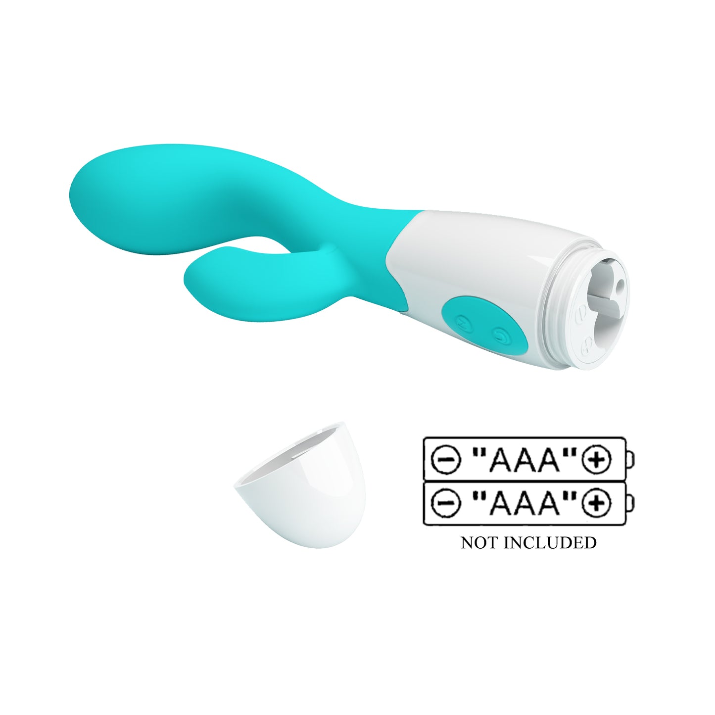 VIBRADOR DUAL BRIGTHY TURQUESA