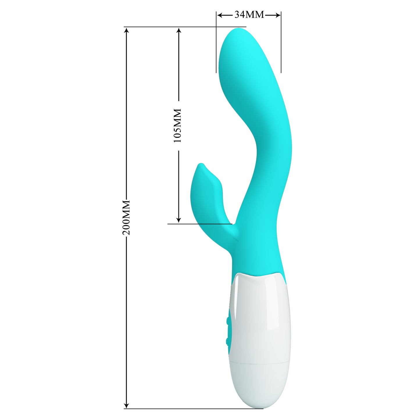 VIBRADOR DUAL BRIGTHY TURQUESA
