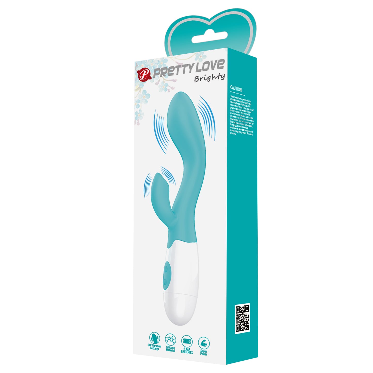 VIBRADOR DUAL BRIGTHY TURQUESA