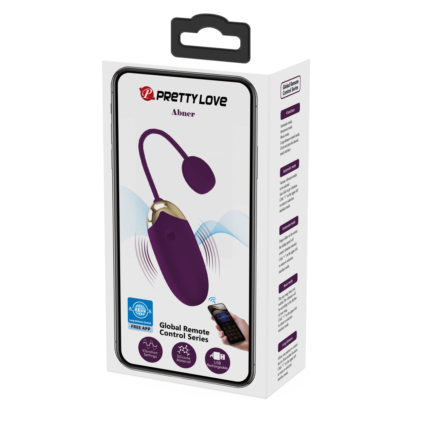 HUEVITO VIBRADOR RECARGABLE ABNER CON APP