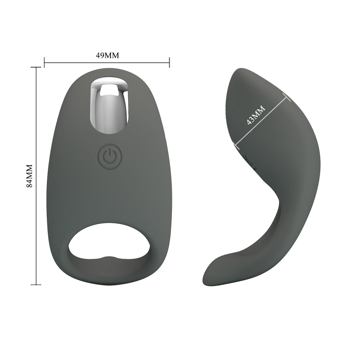 ANILLO VIBRADOR RECARGABLE TRIPLE ESTIMULACIÓN GEMMA