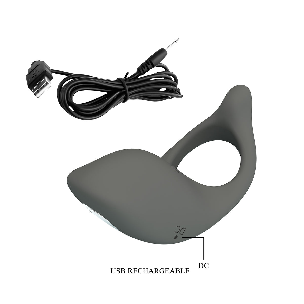 ANILLO VIBRADOR RECARGABLE TRIPLE ESTIMULACIÓN GEMMA