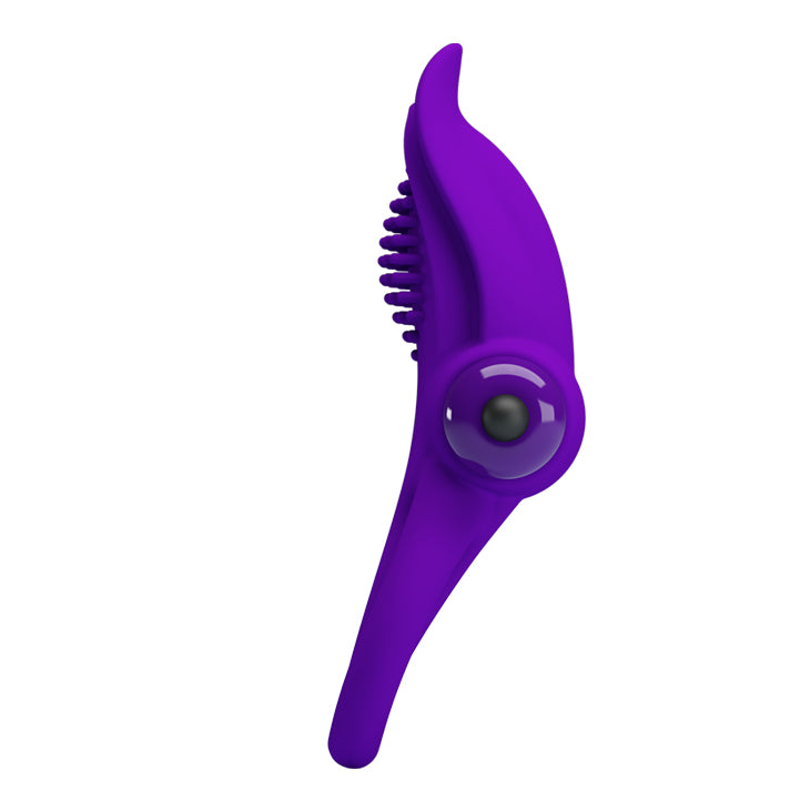 ANILLO VIBRADOR DOBLE LENGUA MORADA