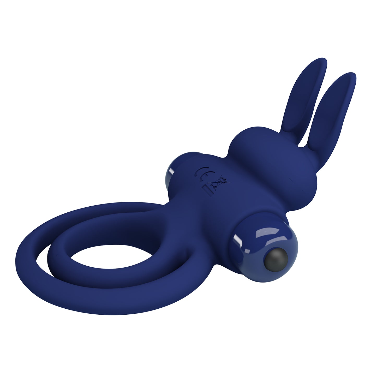 ANILLO VIBRADOR CON DOBLE FIJACIÓN DE CONEJO AZUL