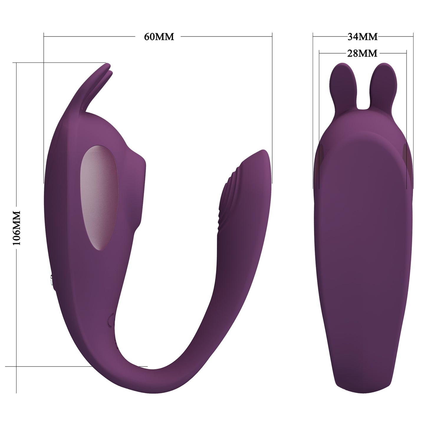 VIBRADOR DUAL CON PULSADOR Y  CONTROL POR APP SHEY