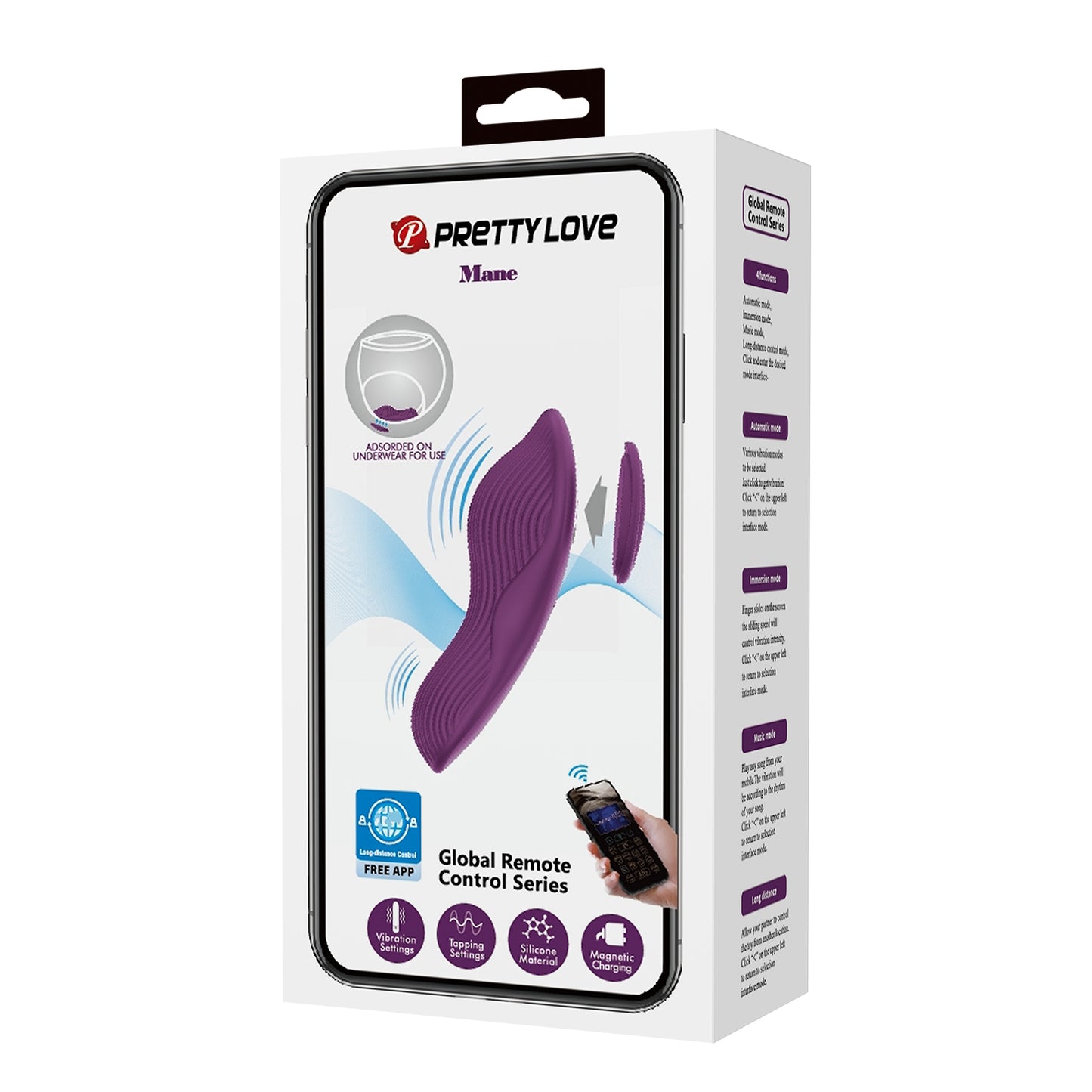 MANE VIBRADOR DE CLÍTORIS CON APP RECARGABLE