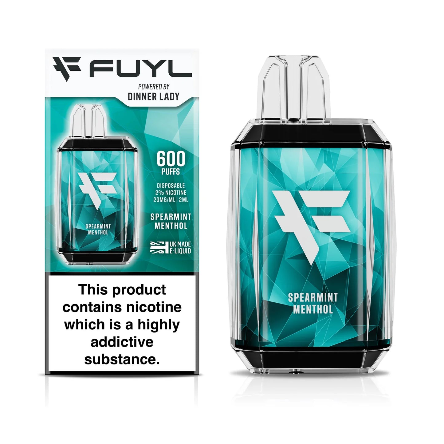 VAPER KIT FUYL 600 PUFFS MENTA DULCE