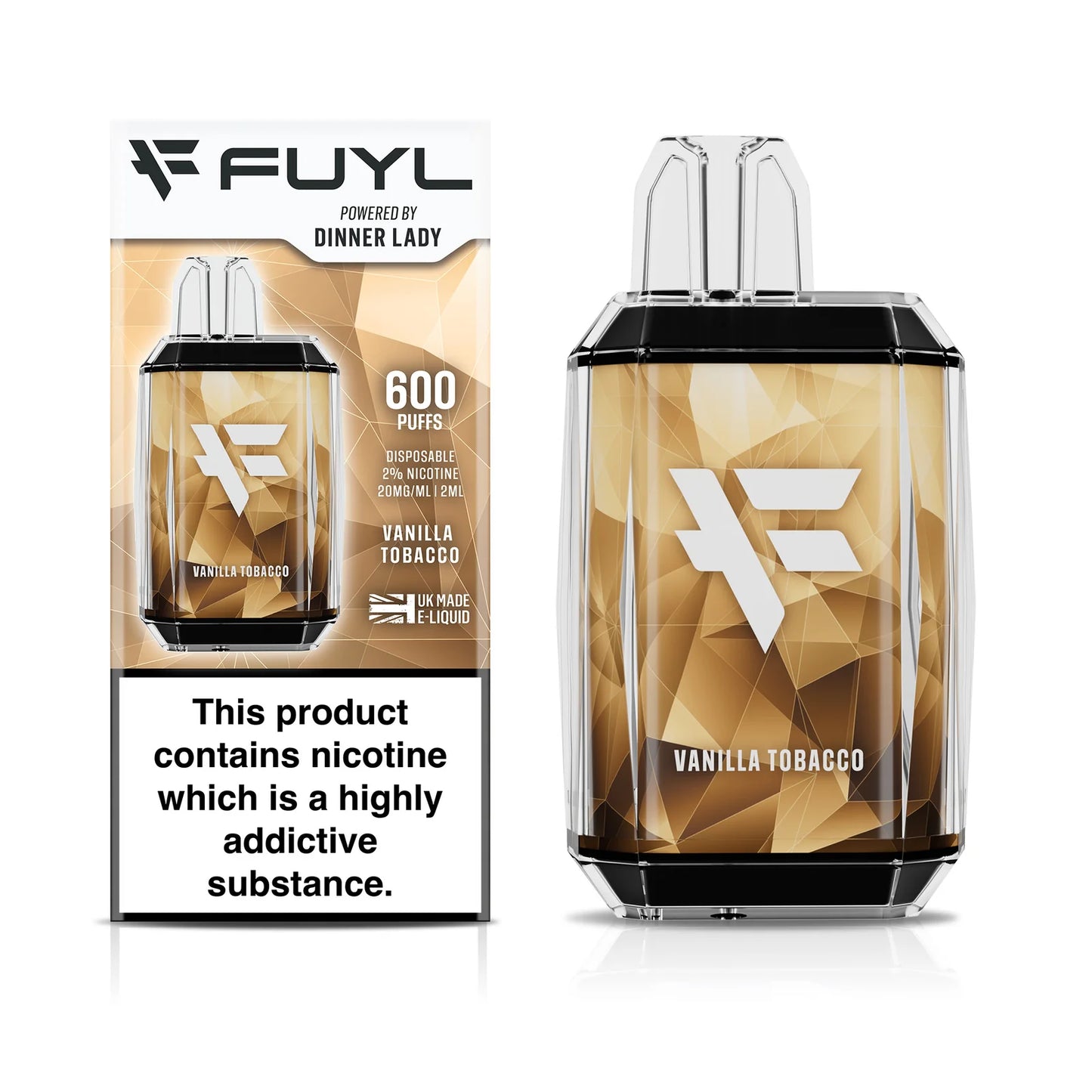 VAPER KIT FUYL 600 PUFFS TABACCO DE VAINILLA