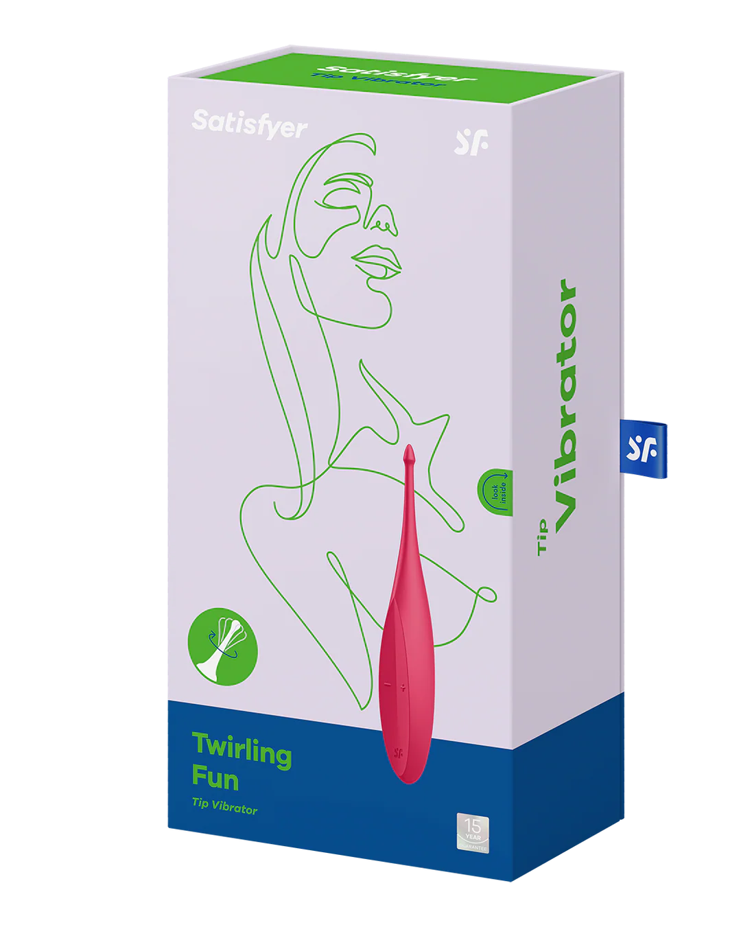 VIBRADOR EXTERNO CON ROTACIÓN SATISFYER TWIRLING FUN ROJO