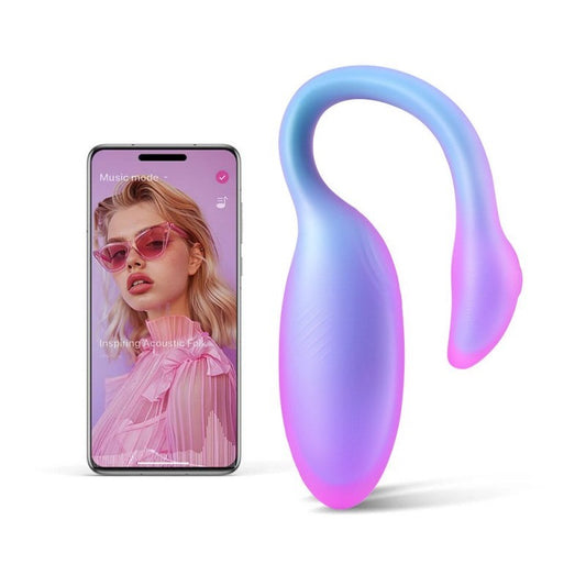 VIBRADOR DUAL CON APP FLAMINGO PÚRPURA