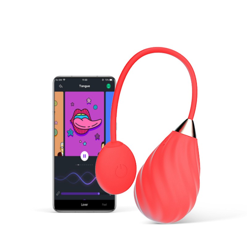 HUEVITO VIBRADOR CON APP MAGIC SUNDAE ROJO