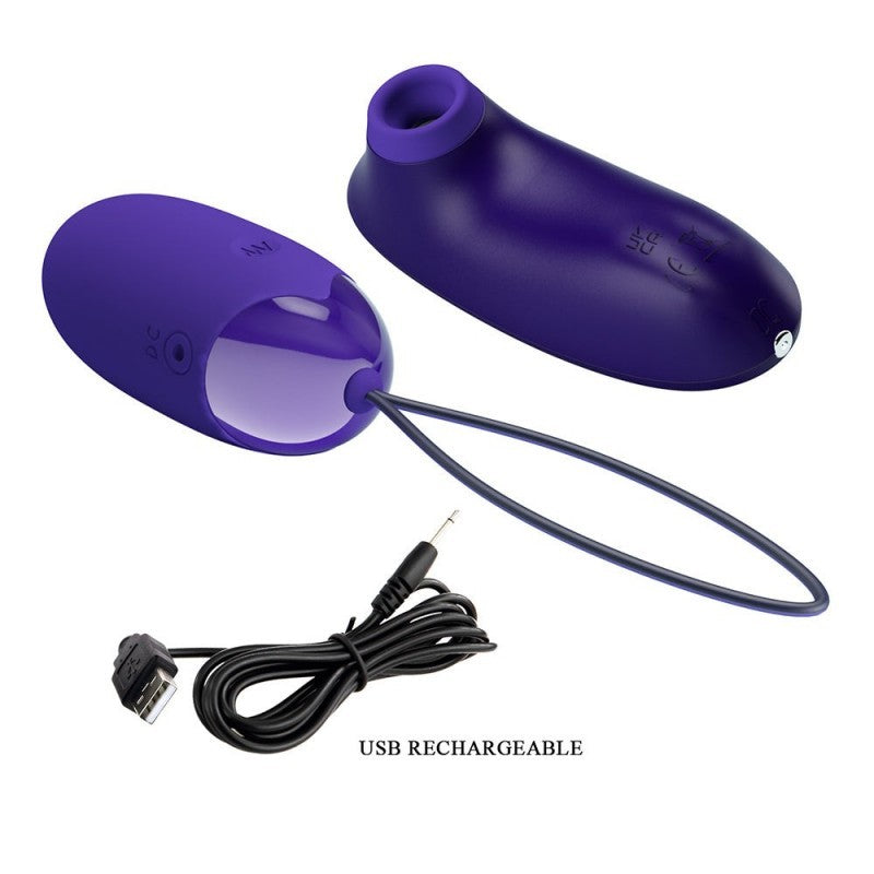 KIT SUCCIONADOR Y HUEVO VIBRADOR CON CONTROL