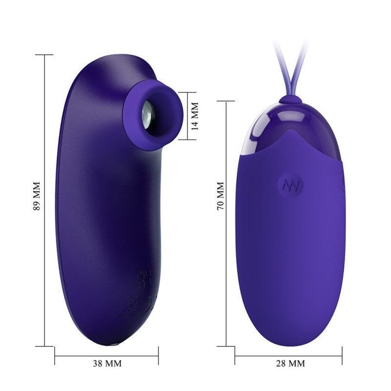 KIT SUCCIONADOR Y HUEVO VIBRADOR CON CONTROL