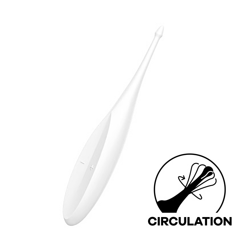 VIBRADOR EXTERNO CON ROTACIÓN SATISFYER TWIRLING FUN BLANCO