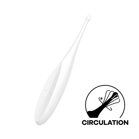 VIBRADOR EXTERNO CON ROTACIÓN SATISFYER TWIRLING FUN BLANCO